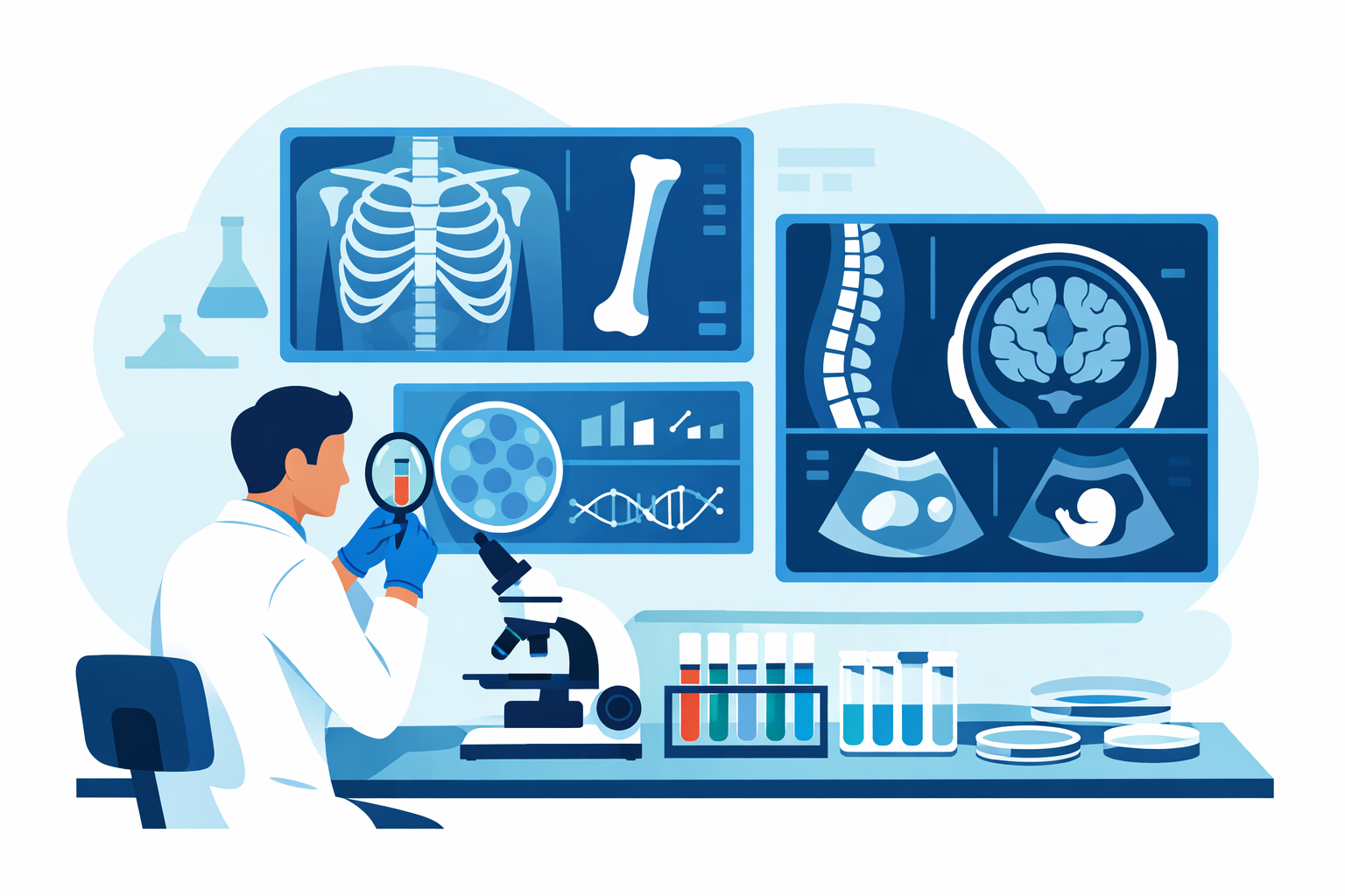 Hospital laboratory and radiology management software